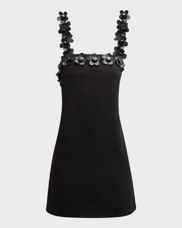 Flower Applique Mini Dress